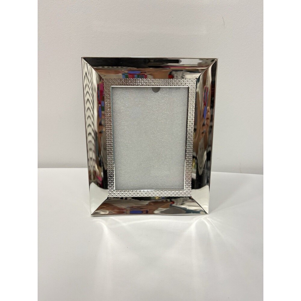 Waterford Crystal Lismore Diamond Silver 5X7 Picture Frame Gorgeous Diamond